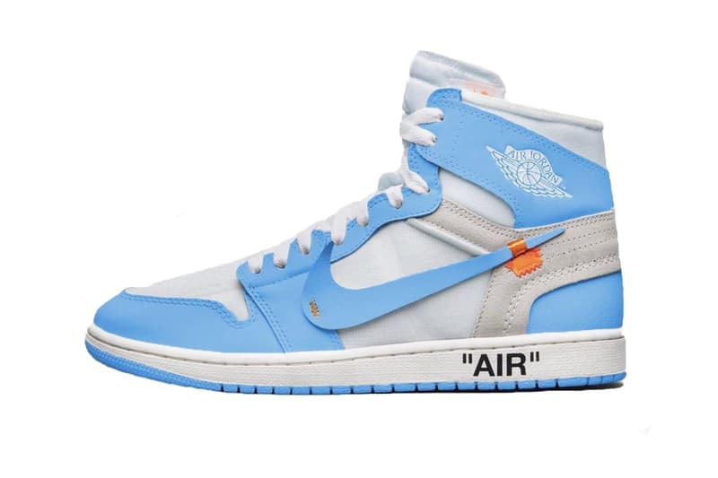 END. が ヴァージル・アブロー x Air Jordan 1 “Dark Powder Blue” のリリース日を発表 virgil abloh エンド エア ジョーダン unc ブルー