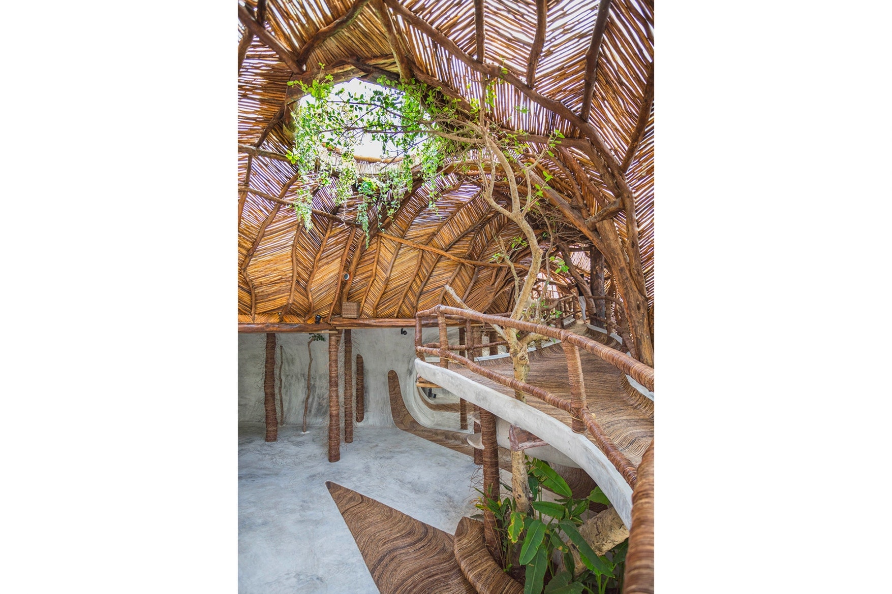 ジブリの世界を彷彿とさせる自然派アートギャラリー IK Lab が完成 展示作品より目立ってしまいそうなツリーハウス風のデザイン空間をチェック メキシコ トゥルム アートギャラリー IK Lab ツリーハウス 現地の木材 コンクリート リラックスムード HYPEBEAST ハイプビースト