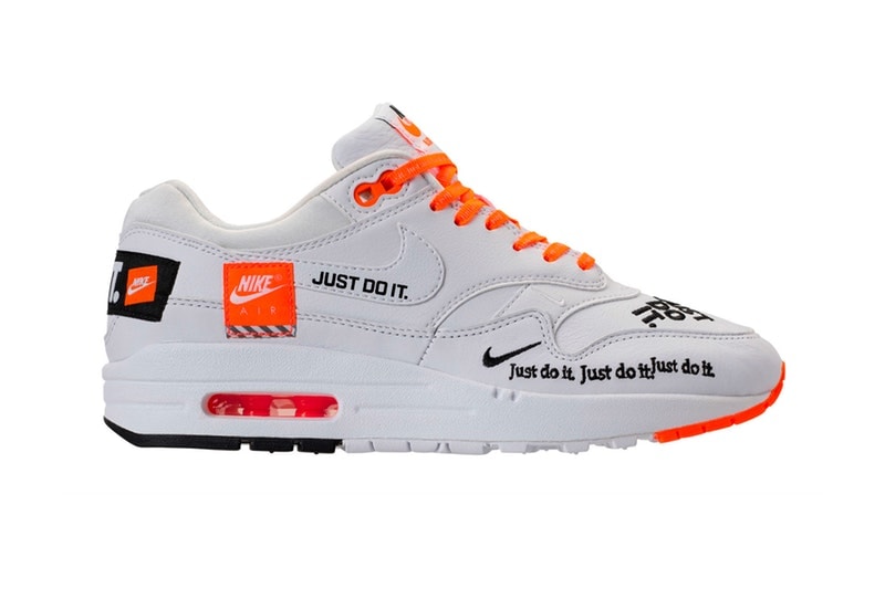 Nike Air Max 1 “Just Do It” の細部を撮影したクリーンなビジュアルを入手 〈Nike〉を象徴する“Just Do It”キャンペーンの30周年記念モデル