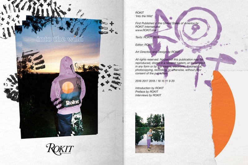 ROKIT が2018年春夏コレクション“Into The Wild”のルックブックを公開 青年の半生を追う同名のノンフィクション作品にインスパイアされたアイテムがずらりと揃う 『monkey time（モンキー タイム）』にて展開されている〈PLEASURES（プレジャーズ）〉とのコラボコレクションも話題をロサンゼルスの新日レーベル〈ROKIT（ロキット）〉が、2018年春夏コレクション“Into The Wild”にあわせて、コンセプチュアルなルックブックを発表した。これはアメリカ人登山家であり作家のJon Krakauer（ジョン・クラカワー）による同タイトルの著書『荒野へ（原題：Into The Wild）』から着想を得たもの。この作品は、アラスカの地でやがて絶命する荒野に魅せられた青年の半生を追うノンフィクションであるが、今ルックブックで表現されているのは、戦後世界の探索を反骨精神旺盛な若者の視点から捉えた架空の物語である。  クラシックなアウトドアアイテムの色調にスポーツウェアの要素を落とし込んだ今コレクションは、ウォッシュ加工が施されたパープル、ブラック、グレーのフーディやTシャツ、ショーツなどのアイテムが多くラインアップ。中でも今季のテーマを代弁するような“There’s no stopping us now.”といったテキストがプリントされたロングスリーブTシャツやブランドロゴを配置したスウェットパンツはコレクションのハイライトとなるだろう。  これらのアイテムはブランドの公式サイトにて現在販売中なので、ルックブックの世界観に引き込まれた方は、購入を検討してみはいかがだろうか。  冒頭で触れた〈PLEASURES〉x〈ROKIT〉のルックブックもあわせてチェックしておくべし。