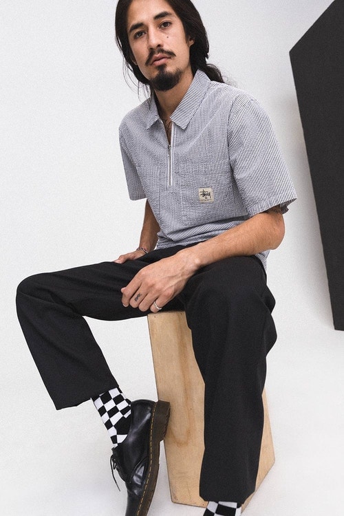 特殊な技法を取り入れ新境地を開拓した STÜSSY 2018年夏コレクション レトロな雰囲気から一転し、サイケデリックな柄やステッチングを採用したミリタリーウェアが多数登場 STÜSSY ステューシー 2018年夏コレクション サイケデリックカルチャー ミリタリーウェア パターン ステッチング プリント技法な タイダイ染 デニムジャケット 開襟シャツ チェッカーボード柄 コーチジャケット チャプター Stüssy.jp HYPEBEAST ハイプビースト