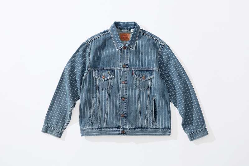 Supreme x Levi’s® の2018年春夏コレクションが #WEEK14 でリリース決定 トラッカージャケットとストリートで根強い人気を誇る550をピンストライプで提案