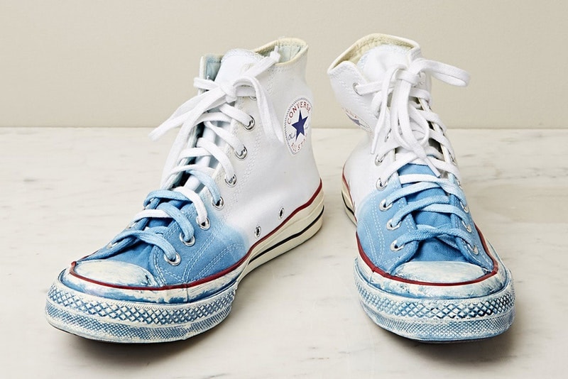 DIY精神を感じる Tenue de Nimes x Converse Reunite Chuck Taylor All Star ’70 Hi ライトブルーのスプラッシュ加工が際立つ限定コラボアイテムが登場
