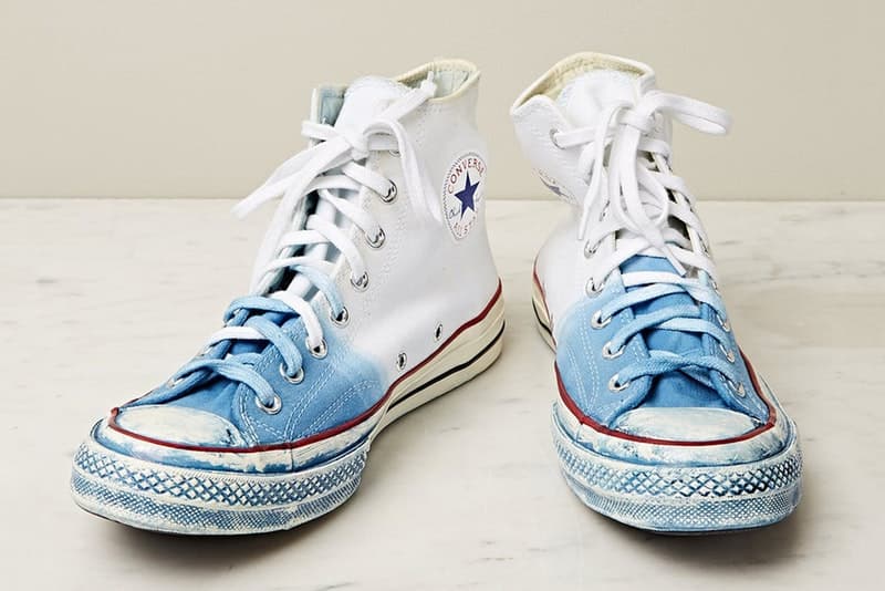 DIY精神を感じる Tenue de Nimes x Converse Reunite Chuck Taylor All Star ’70 Hi ライトブルーのスプラッシュ加工が際立つ限定コラボアイテムが登場