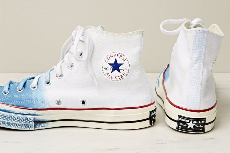 DIY精神を感じる Tenue de Nimes x Converse Reunite Chuck Taylor All Star ’70 Hi ライトブルーのスプラッシュ加工が際立つ限定コラボアイテムが登場