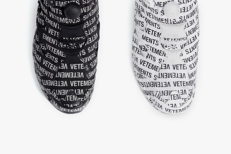 Vetements x Reebok よりインパクト抜群のモノグラム柄を落とし込んだ新作コラボ InstaPump Fury が登場 誰が見ても〈Vetements〉コラボとわかる桁外れのデザインスニーカーがお目見え Demna Gvasalia デムナ・ヴァザリア Vetements ヴェトモン Reebok リーボック InstaPump Fury Monogram ブラック ホワイト ブランディング 絵文字 HYPEBEAST ハイプビースト
