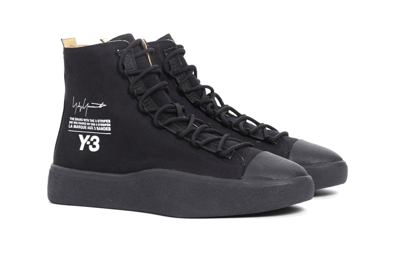 Y-3 が2018年春夏の新作スニーカー Bashyo をリリース 漆黒のミッドカットに分厚いラバーソールを搭載したファッションフォワードな一足