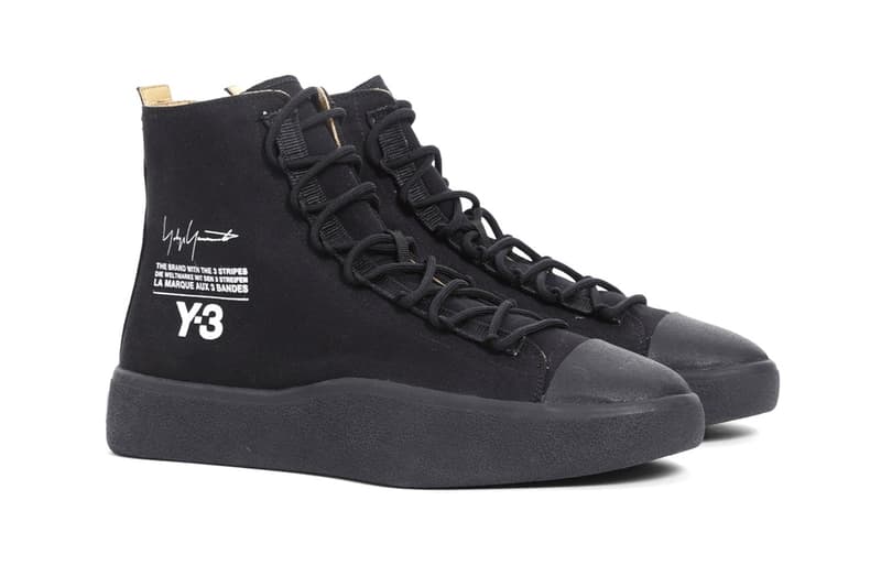 Y-3 が2018年春夏の新作スニーカー Bashyo をリリース 漆黒のミッドカットに分厚いラバーソールを搭載したファッションフォワードな一足