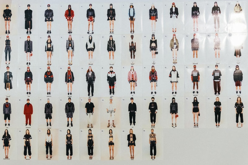 アメリカへの愛を表現した Alexander Wang の最新コレクションの舞台裏に潜入 『MTV』が一斉を風靡した2000年初頭を着想源に、ファッションの震源地であるアメリカが長い歴史で築き上げてきたスタイルの全てを凝縮 シンプルに“COLLECTION 1”というタイトルを掲げ、マンハッタンのハーバーサイド『Pier 19』で開催された〈Alexander Wang（アレキサンダー・ワン）〉の最新ランウェイは、Wangが想うアメリカンドリームと移民としてのルーツを表現したものだった。記録的大ヒットを記録したChildish Gambino（チャイルディッシュ・ガンビーノ）の“This is America”をクロージングソングに採用したショーは、Wangの「移民としてのルーツを持つアメリカ人のプライド」が来場に直に伝わったことだろう。だが、このコレクション自体は、何一つ混じり気のないアメリカ人らしさを称賛するものだったのである。  巨大な正方形の空間にそれと相反するヘヴィメタルのサウンドトラックが響きわたった今回のランウェイは、1980〜90年代の『MTV』や『Times Square』に訪れた観光客の服装など、現代アメリカファッションの原型を色濃く反映している。コレクションの根幹をなすクロップドパンツ、ローライダージーンズ、ケミカルなビブス、頭に巻かれたバンダナは、2000年の「MTV Video Music Awards」に登場したJennifer Lopez（ジェニファー・ロペス）がインスピレーションソース。また、〈adidas（アディダス）〉とのコラボレーションシューズはCrazy 97 EQT Elevationをベースのシルエットに採用しているほか、サングランスと米国への愛国心を感じさせるフェイスペイントも“COLLECTION 1”を象徴するものだった。その他にもオーバーサイズのジャージ、シルエットを誇張したレザージャケット、多様多種なレザーベルト、オンブレシャツ＆ショーツ、ペイズリープリントのボタンアップなど、コレクション全体をレッド/ブラックで統一した〈AW〉の最新コレクションは、ファッションの震源地としてアメリカが築き上げてきたものを凝縮していると言っても過言ではないだろう。  『HYPEBEAST』はそんな“COLLECTION 1”のバックステージに潜入することに成功。是非、ランウェイルックでは確認できないアパレルのディテールなどを上のフォトギャラリーからチェックしてみてほしい。  あわせて、先日デリバリーが完了した〈adidas Originals by Alexander Wang（アディダス オリジナルス バイ アレキサンダー ワン）〉の最新アイテム一覧もお見逃しなく。 HYPEBEAST