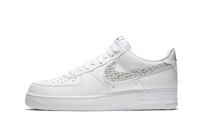Nike の “Just Do It” 30周年記念パックに今度は Air Force 1 が追加 サイドのスウッシュを“Just Do It”でカスタマイズしたクリーンなAF1がまもなくリリース? NIKE,NIKE AIR FORCE 1,NIKE AIR FORCE 1 LOW