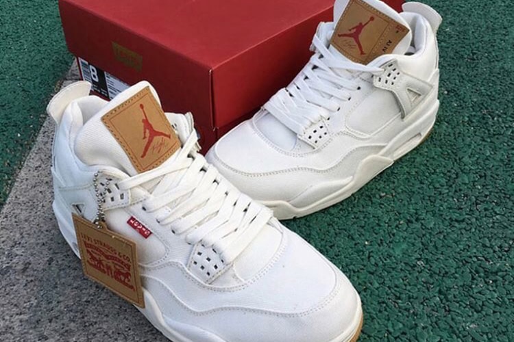Levi's® x Air Jordan 4 “White Denim” の実物写真が初公開