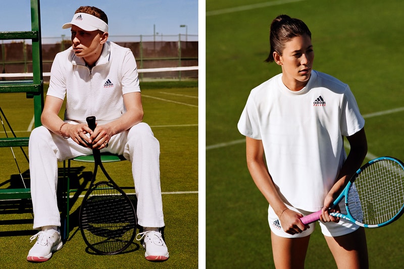 Palace が adidas とのテニスコレクションの全貌を紐解くルックブックを公開 「ウィンブルドン選手権」の開催を祝す上品なオールホワイトのテニスアイテムが多数登場 ストリートブランドながら街中にアドバタイズするという斬新な手法で話題作りをしてきた〈Palace（パレス）〉が、鉄道駅のプラットホームに〈adidas（アディダス）〉との新たなコラボレーションを予告する広告を掲載。その駅とは、テニスの四大大会のひとつ「ウィンブルドン選手権」の会場の最寄りであるウィンブルドン駅で、ティーザーを見る限り、両者はテニスに関連したコレクションを発表するのではないかと推測されていた。  その広告の存在が明らかになってから間も無く、ロンドンを拠点とするインディペンデントスケートレーベルは、コレクションの全貌を紐解くルックブックを公開。Blondey McCoy（ブロンディ・マッコイ）とLucien Clarke（ルシアン・クラーク）がモデルとして登場するフォトセットには、かぶりのジップアップポロや、ショーツ、ヘッドバンド、トラックスーツ、キャップ、バケットハットといった各種アパレルに加え、両者のブランドロゴを配した傘やテニスボールなども写り込んでいる。また、全てのプロダクトを白で統一しているのは、同大会が選手に課しているオールホワイトのドレスコートにインスパイアされているからであろう。  〈Palace〉x〈adidas〉のウィンブルドンコレクションは、7月3日（土）11時より〈Palace〉の日本語版オンラインストアにて発売開始。ドロップに先駆けて、本コレクションの世界観を投影した下のムービーを楽しんでみてはいかがだろうか。  ちなみに、「ウィンブルドン」の優勝候補の一人、Roger Federer（ロジャー・フェデラー）〉には〈Nike（ナイキ）〉からの移籍の噂があるが、果たして……。