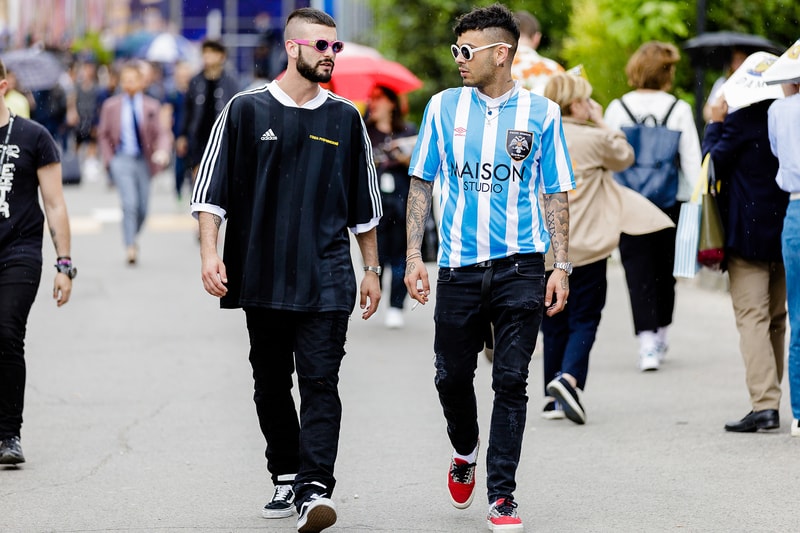 Streetsnaps：Pitti Uomo 94 Spring/Summer 2019 古典的なスーチングスタイルが激減し、ストリートやスポーツなどトレンド要素を加味したフィレンツェヘッズたちが出現 Pitti Uomo 第94回ピッティ・ウォモ HYPEBEAST スナップ隊 Ermenegildo Zegna エルメネジルド・ゼニア Boglioli ボリオリ Palm Angeles パーム・エンジェルス Heron Preston ヘロン プレストン Balenciaga バレンシアガ Supreme シュプリーム Rawlings ローリングス キャッチャーマスク adidas Originals by Alexander Wang アディダス オリジナルス バイ アレキサンダー・ワン バスケットボール ハイプビースト