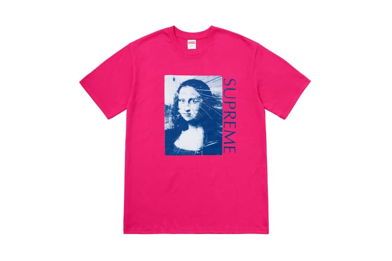 モナ・リザや Gonz の新ロゴが登場する Supreme 2018年夏のTシャツコレクション 売上金はトランプ政権の移民へ対するポリシーで損大な被害を受ける子供や家族たちに寄付 〈Supreme(シュプリーム)〉の2019年春夏シーズンもいよいよ最終盤に突入。そして、今週末の#WEEK19の目玉は、今季の第2弾となるTシャツコレクションだろう。 いつもと同じく、U.S.製のコットンボディで構成される最新デリバリーは、〈Sup〉らしい遊びを感じさせるラインアップとなっている。ヒンドゥー教の神の一柱であるガネーシャを筆頭に、叩き割ったようなオーバーレイがかかるモナ・リザ、マルチカラーの宝石ロゴやタコなど、各種Tシャツのフロントには質の高いプリント技術でありそうでなかったグラフィックが施されている。また、GonzことMark Gonzales(マーク・ゴンザレス)デザインのS/Sも登場し、6月30日(土)には合計7種類のTシャツが様々なボディカラーで展開されることとなる。 なお、前述のサマーTシャツの売上は、Donald Trump(ドナルド・トランプ)政権の移民へ対するポリシーで損大な被害を受ける子供たちや援助を必要とする家族たちを守る組織へと寄付されるようだ。〈Supreme〉からの寄付金は非営利団体「Act Blue」を介して、「アメリカ自由人権協会(ACLU)」やUNHCR特使のAngelina Jolie(アンジェリーナ・ジョリー)が2005年に「立ち上げた弁護を必要とする子どもたちのための組織(Kids in Need of Defense)」に届けられるという。 〈Supreme〉のTシャツコレクションのラインアップ一覧は、上のフォトギャラリーからご確認を。ちなみに、あの即完必至のスニーカーなどもリストアップした見逃したくない今週のリリースアイテム9選はもうチェック済み?