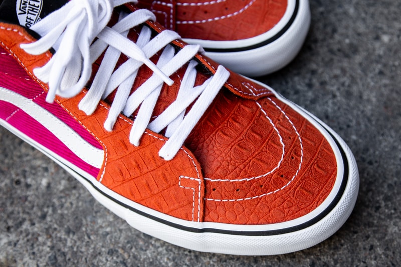 Supreme x Vans による新作コラボスニーカー2型を捉えたフォトセットが到着 季節外れの素材使いで話題を呼ぶSK8-MIDとLAMPINを隅々までチェック Supreme シュプリーム Spitfire Wheels スピットファイア Vans ヴァンズ SK8-MID LAMPIN クロコ型押しレザー コーデュロイ 2型計6モデル 6月23日（土） HYPEBEAST ハイプビースト