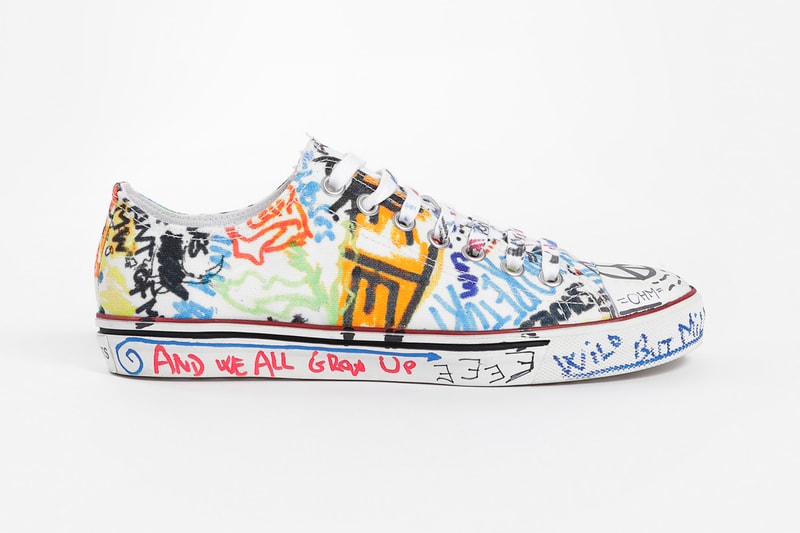 Vetements よりファンキーな落書きを纏った新作フットウェアが登場 〈Converse〉のChuck Taylor ’70らしきホワイトとブラック2型のオマージュスニーカーがラインアップ オマージュ Demna Gvasalia デムナ・ヴァザリア Converse コンバース Chuck Taylor ’70 Vetements ヴェトモン Antonioli 6,282香港ドル 約88,000円 HYPEBEAST ハイプビースト