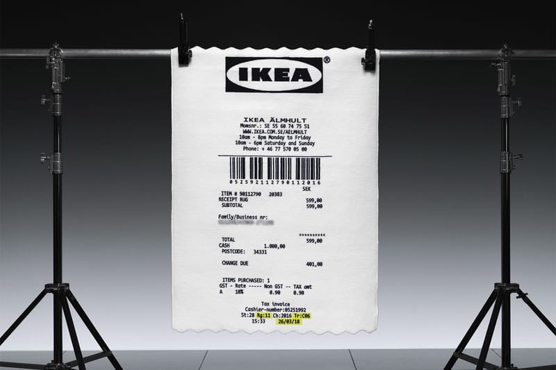 【配送無料】IKEA x Virgil イケア x ヴァージル オフホワイト ラグ ラグ