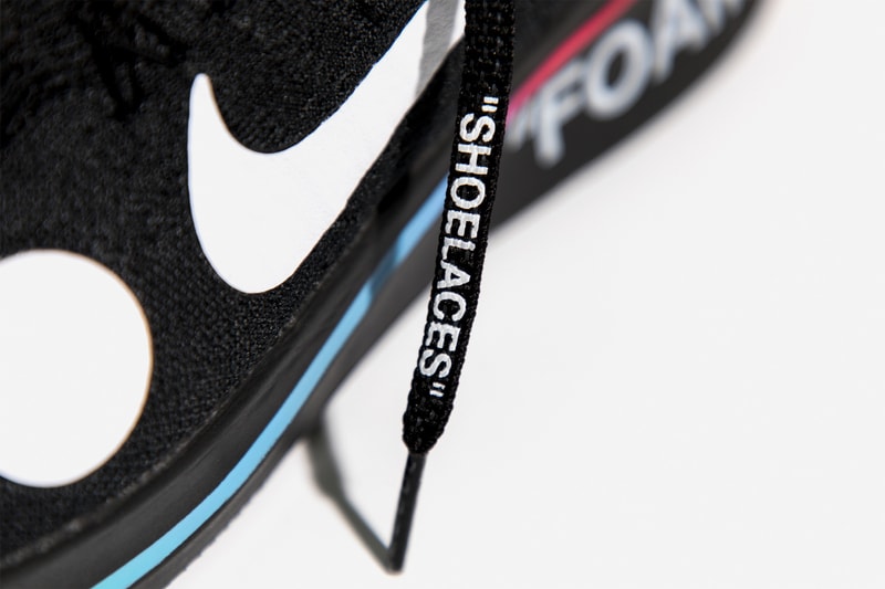 Off-White™ x Nike による最新コラボ作 Flyknit Zoom Fly にクローズアップ
