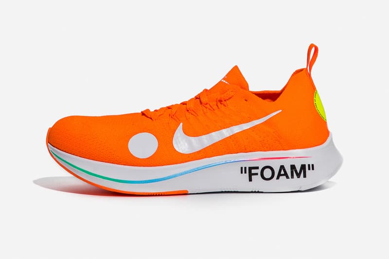 Off-White™ x Nike による最新コラボ作 Flyknit Zoom Fly にクローズアップ