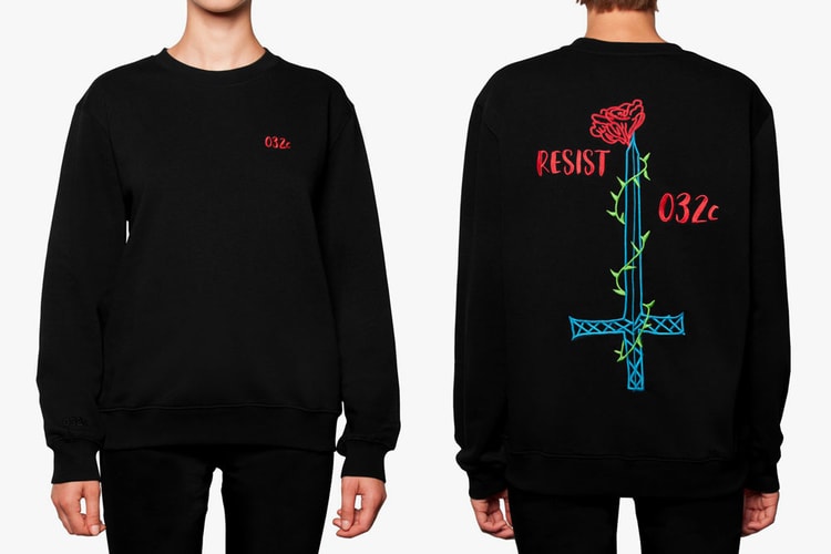 ベルリン発の 032c より新作アパレルコレクションとして “Resist” アイテムの数々が登場