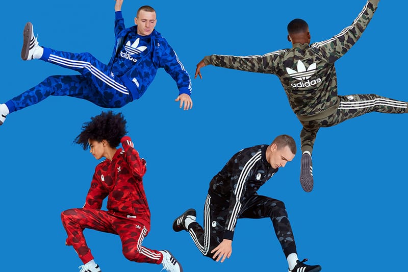 adidas Originals と A BATHING APE® のタッグより4色の1st CAMOを用いたコラボコレクションが登場