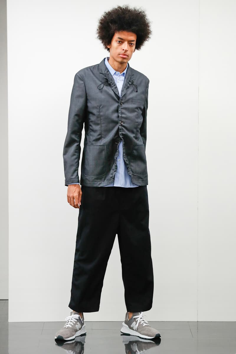 ブレることなく機能美を追求し続けた COMME des GARÇONS HOMME 2019年春夏コレクション 細部まで渡辺淳弥らしい気の利いたギミック盛りだくさんの最新アイテムをチェック 渡辺淳弥 COMME des GARÇONS HOMME コム デ ギャルソン オム 2019年春夏コレクション New Balance ニューバランス フットウェア ジャカードデザイン リラックスシルエット アーバン ミリタリー HYPEBEAST ハイプビースト