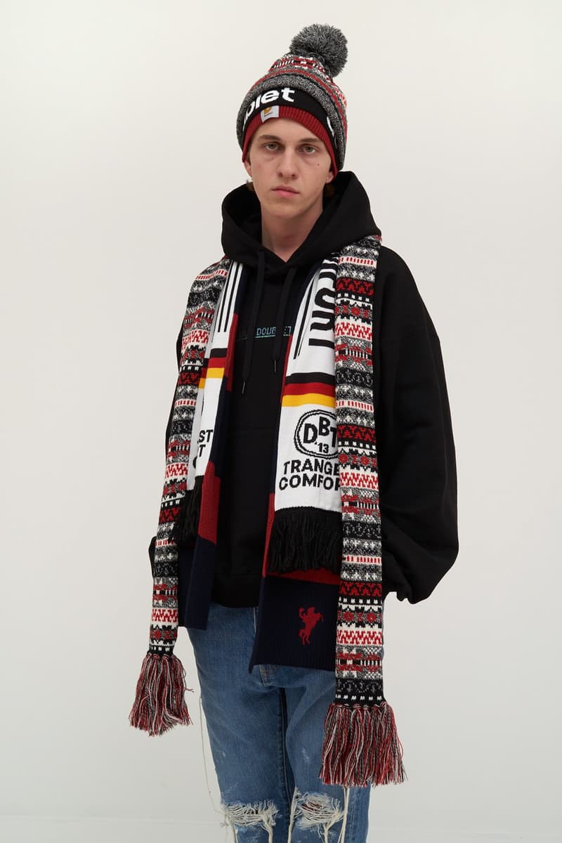 LVMH Prize で日本人初の快挙を成し遂げた doublet の2018年秋冬コレクションにクローズアップ 今最も世界から熱視線を集める井野将之のクリエイションはヘッズならずとも必見 2018 Young Designers Prize doublet ダブレット 2018年秋冬シーズン ルックブック 井野将之 ベドジャン スーベニアジャケット ロングスリーブカットソー 画像準備中 ベルト 柄ソックス HYPEBEAST ハイプビースト