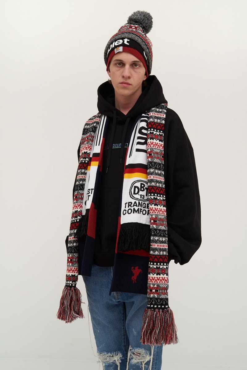 LVMH Prize で日本人初の快挙を成し遂げた doublet の2018年秋冬コレクションにクローズアップ 今最も世界から熱視線を集める井野将之のクリエイションはヘッズならずとも必見 2018 Young Designers Prize doublet ダブレット 2018年秋冬シーズン ルックブック 井野将之 ベドジャン スーベニアジャケット ロングスリーブカットソー 画像準備中 ベルト 柄ソックス HYPEBEAST ハイプビースト