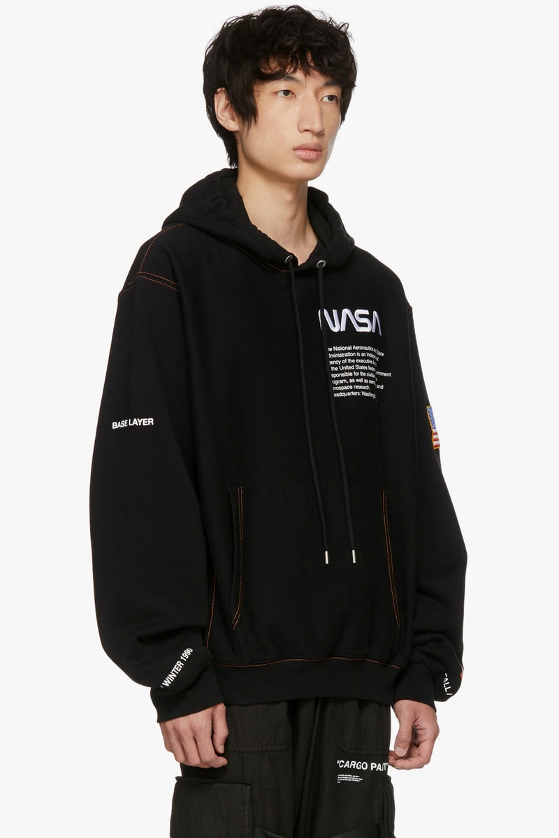 SSENSE が Heron Preston x NASA との別注アイテム2型をゲリラリリース “PUBLIC FIGURE”コレクションからセレクトした逸品を『SSENSE』カラーにアップグレート NASA アメリカ航空宇宙局 Carhartt WIP カーハート ワークインプログレス PUBLIC FIGURE Heron Preston ヘロン プレストン モントリオール SSENSE エッセンス ミッションステートメント フーディ スウェットパンツ HYPEBEAST ハイプビースト