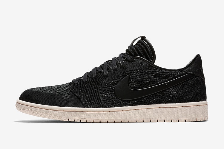 通気性を確保する Flyknit 仕様の Nike Air Jordan 1 Low “Black” のオフィシャル画像が公開