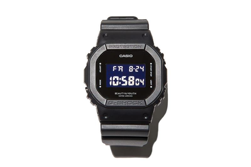 G-SHOCK x BEAUTY&YOUTH からオールブラックの別注 DW-5600E-1 が登場