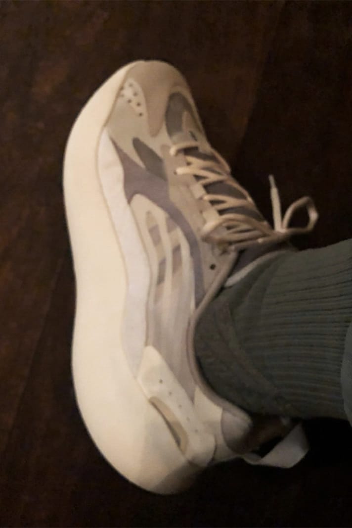 kanye west in yeezy 700