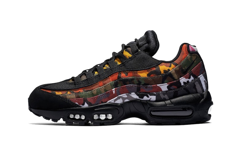 Nike よりインパクト抜群のカモ柄グラデを纏った AM95 ”ERDL PARTY” が登場 レイヤリングを効かせた左右非対称の配色でプレイフルに彩った一足をチェック Nike ナイキ Air Max 95 ERDL PARTY atmos 19,000円 HYPEBEAST ハイプビースト