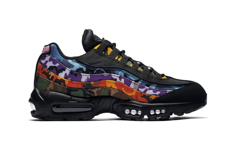 Nike よりインパクト抜群のカモ柄グラデを纏った AM95 ”ERDL PARTY” が登場 レイヤリングを効かせた左右非対称の配色でプレイフルに彩った一足をチェック Nike ナイキ Air Max 95 ERDL PARTY atmos 19,000円 HYPEBEAST ハイプビースト