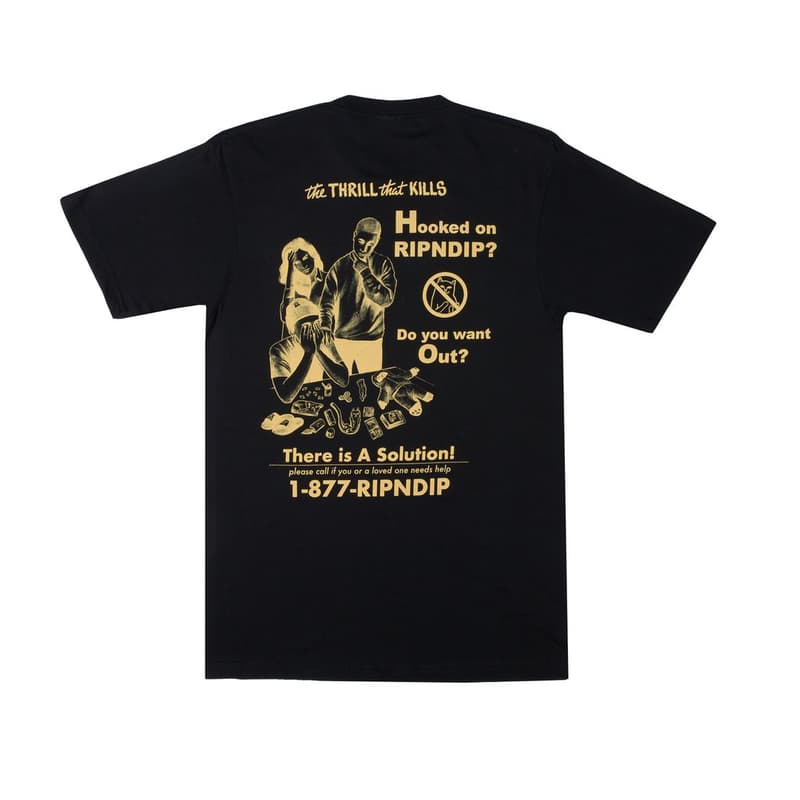 LA発のシュール系スケートレーベル RIPNDIP が原宿でポップアップを開催 新作アイテムをいち早く購入できる空間では本国同様の店内インスタレーションを再現 2009年にロサンゼルスでスタートした〈RIPNDIP(リップンディップ)〉は、スケートスポット(ストリート)で技をMakeしてすぐにその場を去るという意味を持ち、スケートカルチャーの発展とともに成長してきたブランド。アイコンである中指を立てたネコを中心に、カラフルでポップな色合いとシュールなイラストは全世界でカルト的な人気を獲得している。 その〈RIPNDIP〉が『JOURNAL STANDARD(ジャーナル スタンダード)』のサポートの下、原宿『THE SHARE』でポップアップを開催。今回はお馴染みのネコはもちろんのこと、歴史ある日本の某コレクションブランドをサンプリングしたグラフィックなど、ユニークな新作Tシャツが多数登場するほか、キャップ、スニーカー、ぬいぐるみを含むアクセサリーも充実のラインアップ。また、会場では本国同様の店内インスタレーションを再現し、初日にはDiplo(ディプロ)の拡散で火がつき『88Rising』にもフックアップされた日本のヒップホップユニット、ゆるふわギャングがインストアライブを開催する。 開催期間は8月3日(金)から同月19日(日)まで。ポップアップに備えて、上のフォトギャラリーから取扱商品を予習しておこう。 あわせて、Gosha Rubchinskiy(ゴーシャ・ラブチンスキー)が手がける〈PACCBET(ラスベート)〉の最新コレクションや、〈adidas Skateboarding(アディダス スケートボーディング)〉の最新クリップ“20|50”など、スケートに関連するその他のトピックもチェックしてみてはいかがだろうか。