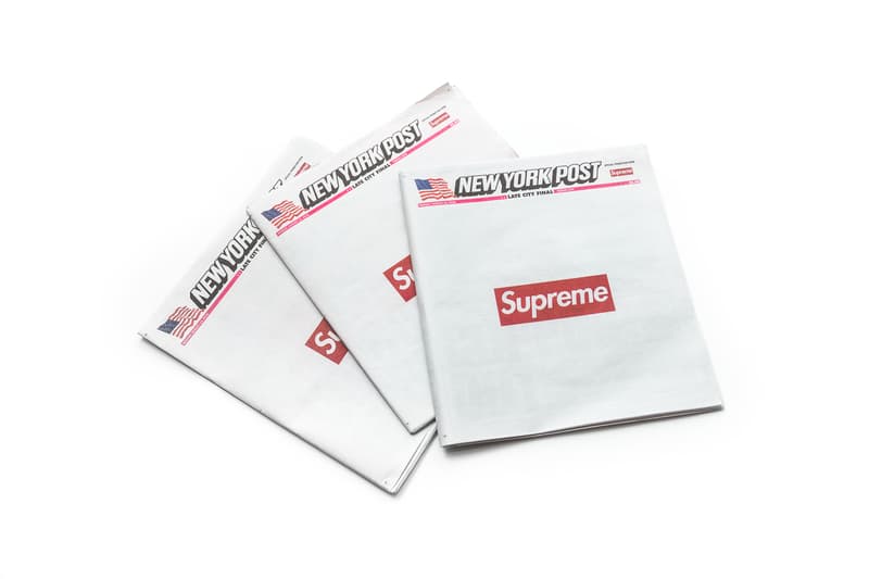 Supreme が2018年秋冬コレクション発足にあたって『New York Post』紙をジャック シュプリーム ニューヨーク ポスト