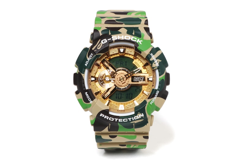 BAPE A BATHING APE XXV 25 G-SHOCK GA-100 release date camo watch HYPEBEAST