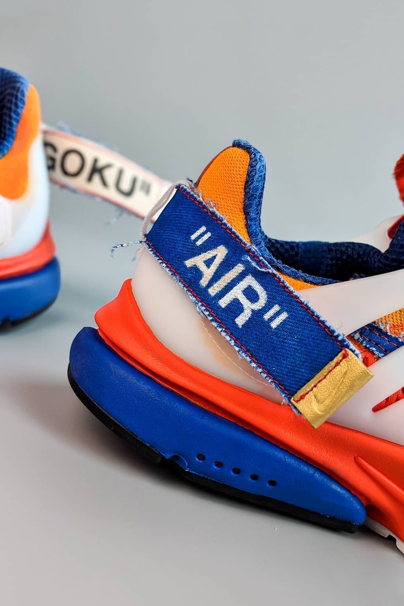 『ドラゴンボールZ』x Off-White™️ x Nike による架空のトリプルネームモデルが出現　オフホワイト ナイキ 悟空 エア プレスト