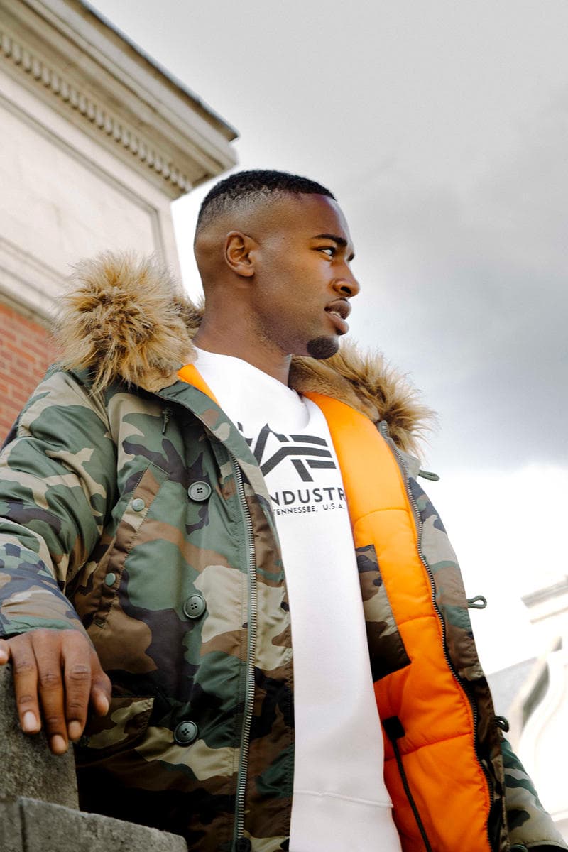 Alpha Industries Fall Winter 2018 Lookbook collection london parkas bombers outerwear tracksuit HYPEBEAST Military