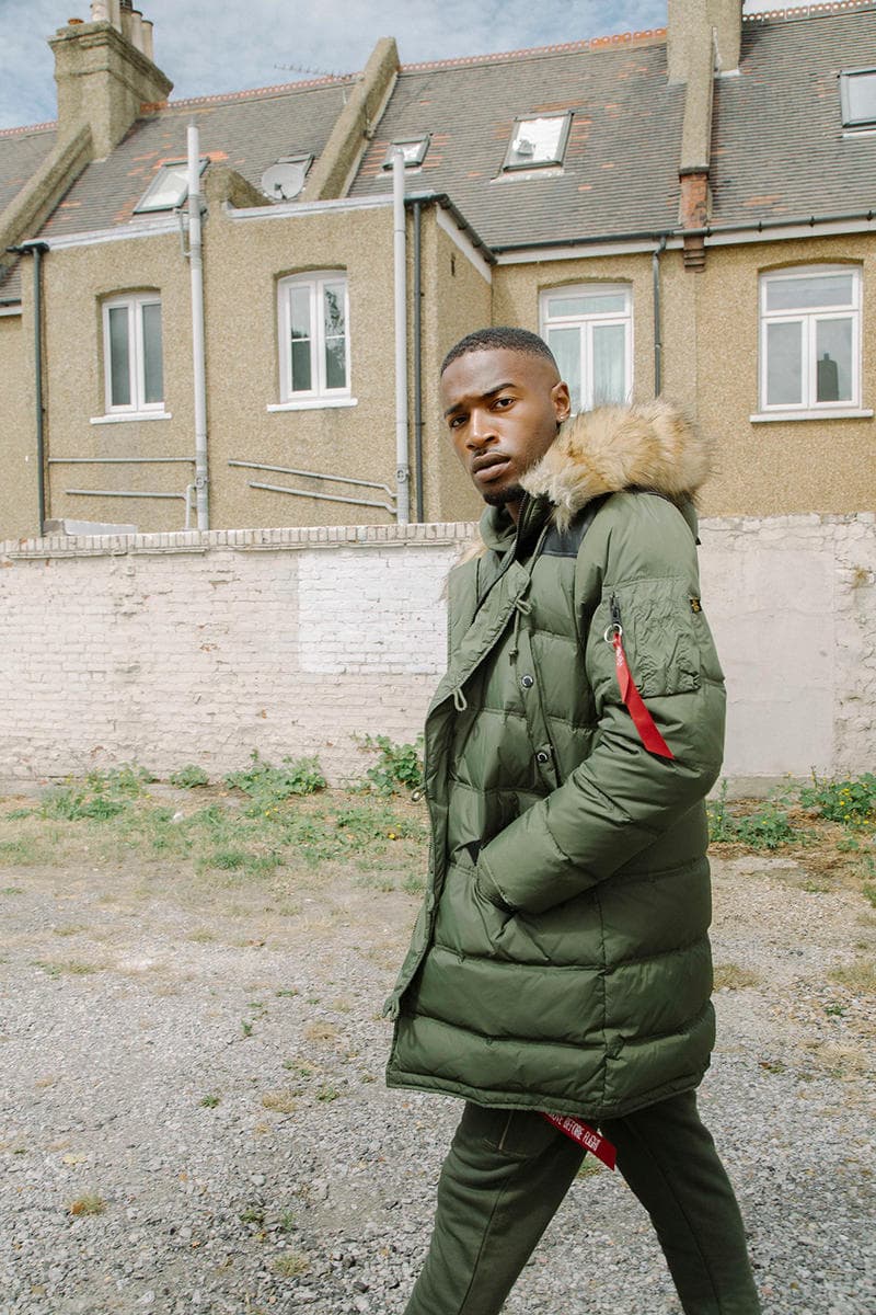 Alpha Industries Fall Winter 2018 Lookbook collection london parkas bombers outerwear tracksuit HYPEBEAST Military