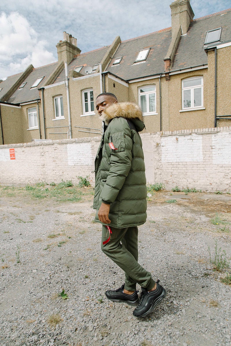 Alpha Industries Fall Winter 2018 Lookbook collection london parkas bombers outerwear tracksuit HYPEBEAST Military