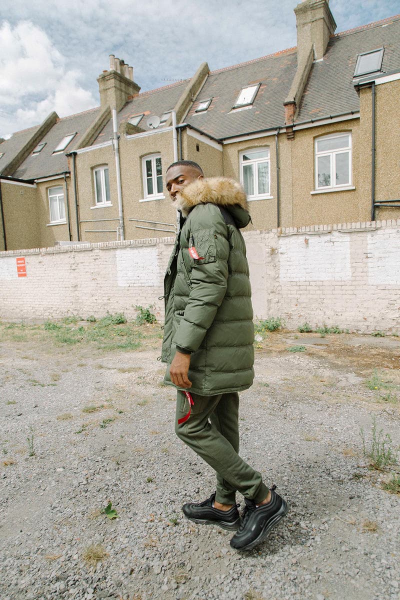 Alpha Industries Fall Winter 2018 Lookbook collection london parkas bombers outerwear tracksuit HYPEBEAST Military