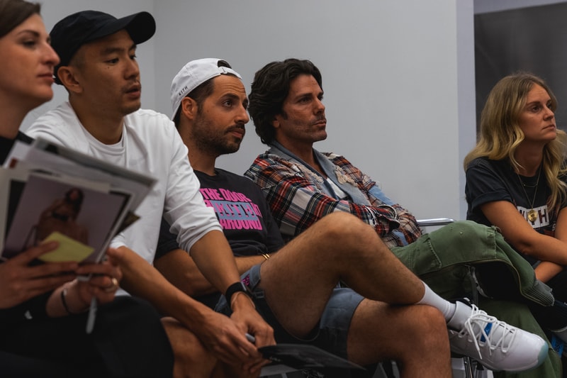 kith park fall winter 2018 runway show collection backstage closer look versace sneakers jacket hat shirt branding logo ronnie fieg mastermind Japan Advisory Board Crystals Converse Vans Versace  Greg Lauren Tommy Hilfiger UGG Columbia NFW