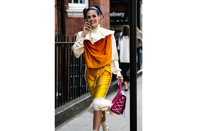 London Fashion Week Spring Summer 2019 Street Style plaid floral prints prada nike christian dior acne gucci fendi streetsnaps HYPEBEAST Gucci Fendi Prada Burberry Balenciaga Supreme