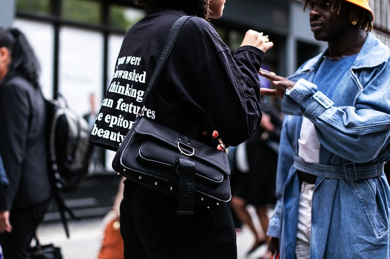 London Fashion Week Spring Summer 2019 Street Style plaid floral prints prada nike christian dior acne gucci fendi streetsnaps HYPEBEAST Gucci Fendi Prada Burberry Balenciaga Supreme