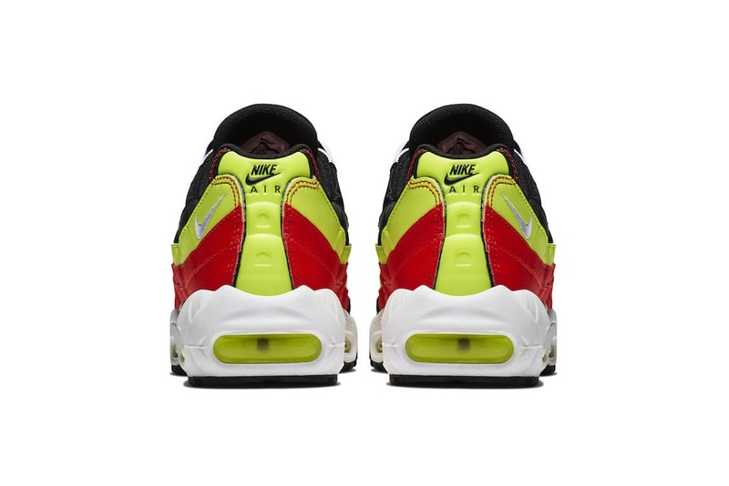 ヴィヴィッドカラー使いで過ぎ去った夏を思い出す Air Max 95 の新作モデルが登場 ブラックを引き立てるレッド/ネオンイエローが眩しいAM95の公式ビジュアルをチェック Nike ナイキ Air Max 95 Kanye West カニエ・ウェスト YEEZY ネオンイエロー 160ドル HYPEBEAST ハイプビースト