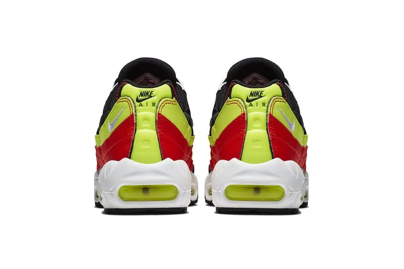 ヴィヴィッドカラー使いで過ぎ去った夏を思い出す Air Max 95 の新作モデルが登場 ブラックを引き立てるレッド/ネオンイエローが眩しいAM95の公式ビジュアルをチェック Nike ナイキ Air Max 95 Kanye West カニエ・ウェスト YEEZY ネオンイエロー 160ドル HYPEBEAST ハイプビースト