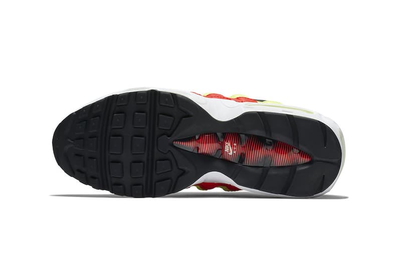 ヴィヴィッドカラー使いで過ぎ去った夏を思い出す Air Max 95 の新作モデルが登場 ブラックを引き立てるレッド/ネオンイエローが眩しいAM95の公式ビジュアルをチェック Nike ナイキ Air Max 95 Kanye West カニエ・ウェスト YEEZY ネオンイエロー 160ドル HYPEBEAST ハイプビースト