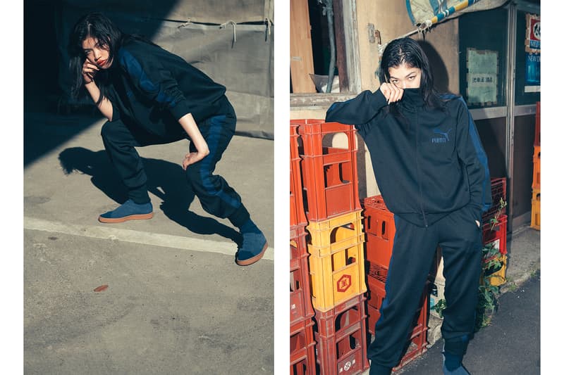 puma poggy motofumi kogi the man collaboration suede sneaker 50 anniversary tracksuit jacket pants tee shirt drop release date info collection september 15 2018 japan
