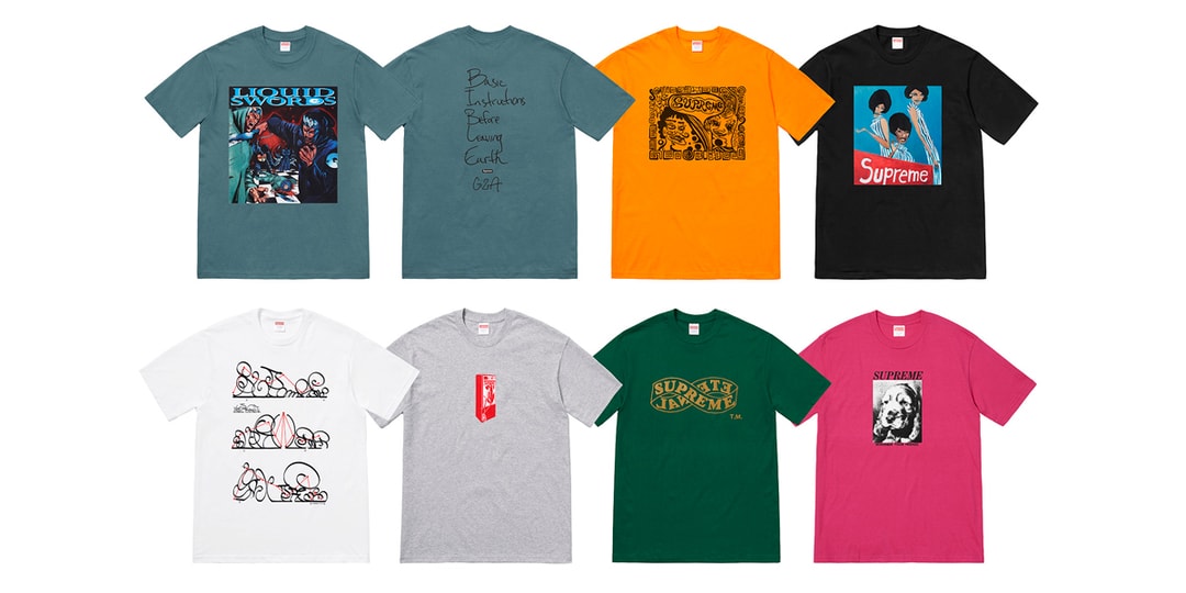 Supreme が2018年秋シーズンに向けたさらなる新作Tシャツの数々を発表 
